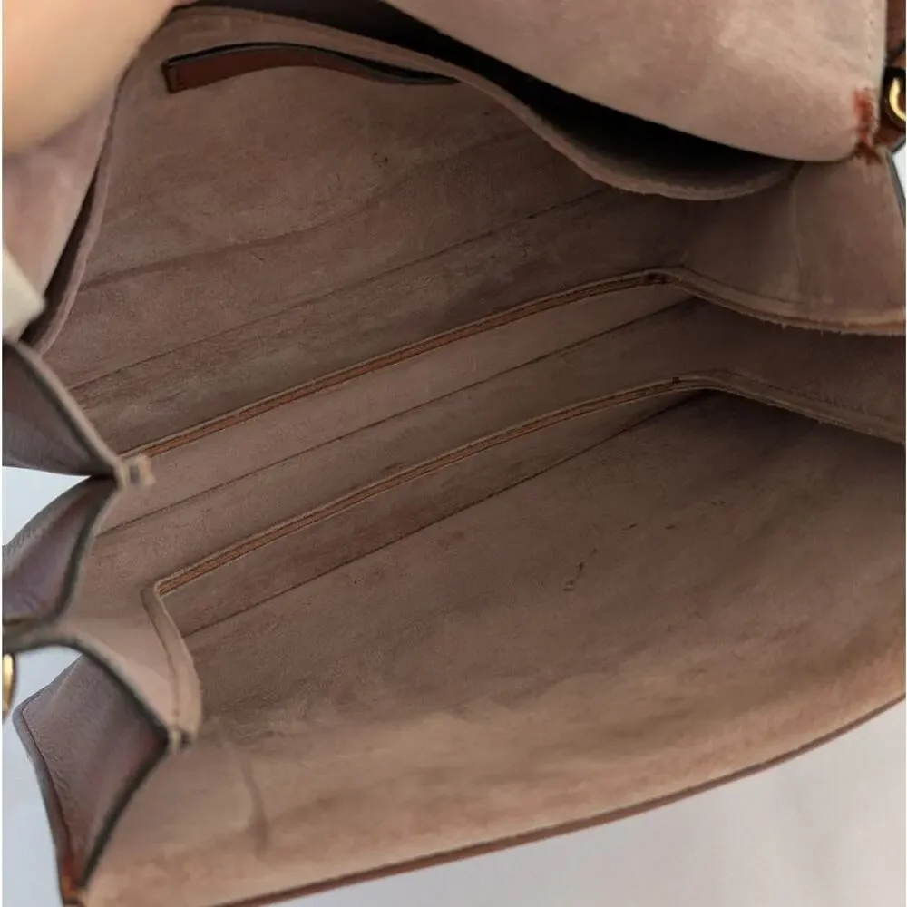 JW Anderson Pierce Brown Leather Medium Handbag Shoulder Bag